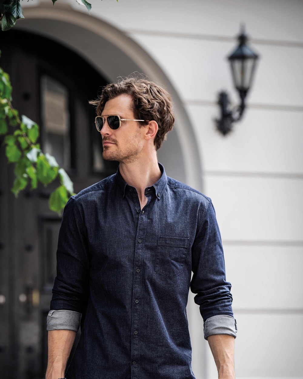 NIMBUS Torrance denim slim fit shirt Hemden personalisierbar