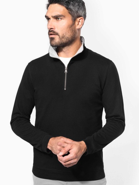 Sweat-shirts à personnaliser KARIBAN Trucker > sweat-shirt piqué col zippé homme 