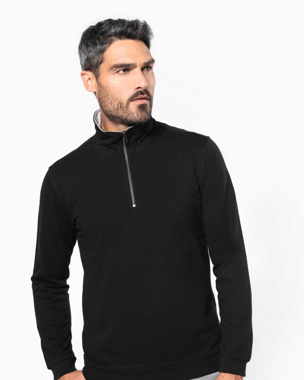 Sweat-shirts personnalisable KARIBAN Trucker > sweat-shirt piqué col zippé homme