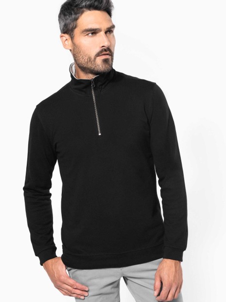 Sweat-shirts à personnaliser KARIBAN Trucker > sweat-shirt piqué col zippé homme 