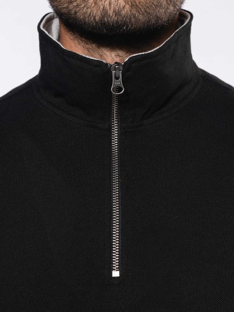 Sweat-shirts à personnaliser KARIBAN Trucker > sweat-shirt piqué col zippé homme 