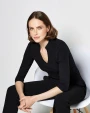 T-Shirts personnalisable KUSTOM KIT Regular Fit Mandarin Collar Top 3/4 Sleeve