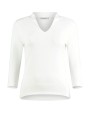 T-shirts KUSTOM KIT Regular Fit Mandarin Collar Top 3/4 Sleeve voor bedrukking &amp; borduring