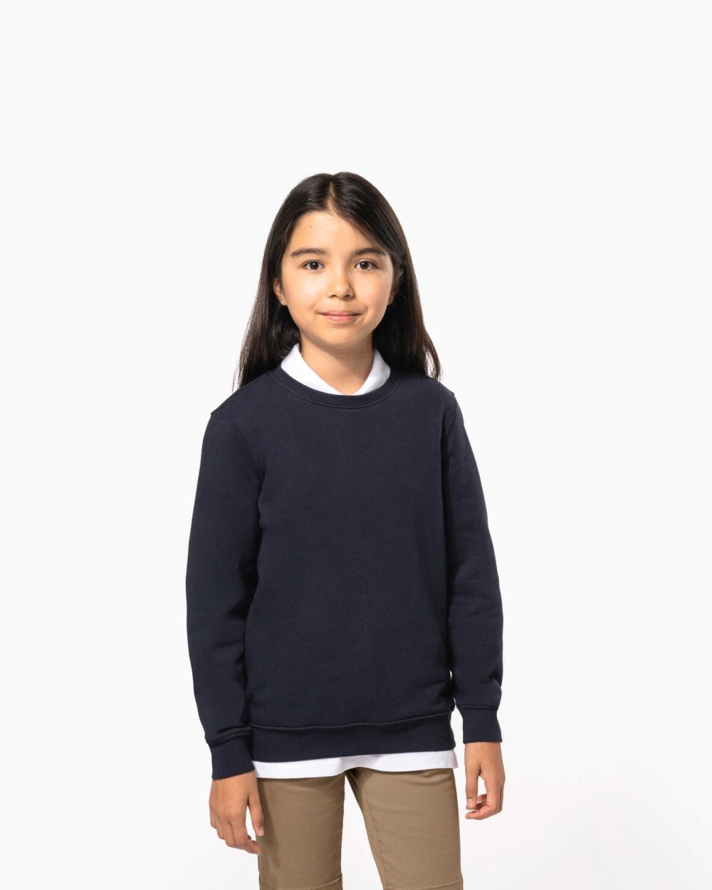 KARIBAN Sweatshirt mit Rundhalsausschnitt für Kinder Poloshirts personalisierbar
