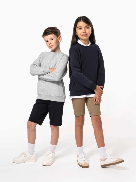 Polos à personnaliser KARIBAN Sweat-shirt col rond enfant 