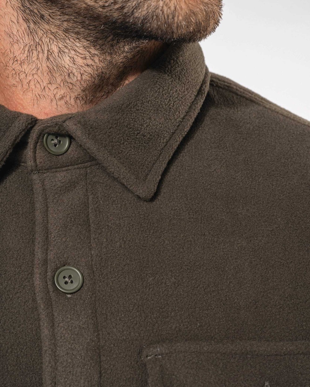 KARIBAN Fleece-Hemdjacke mit Sherpa-Futter Polar Fleeces personalisierbar