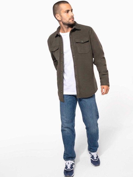 Laines polaires à personnaliser KARIBAN Surchemise polaire doublée sherpa polaire homme 
