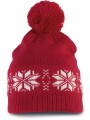 K-UP Bonnet de Noël tricoté motif étoiles /api/colors/4fa7109a-7fa4-4f07-95b2-3253a384c147 personnalisable