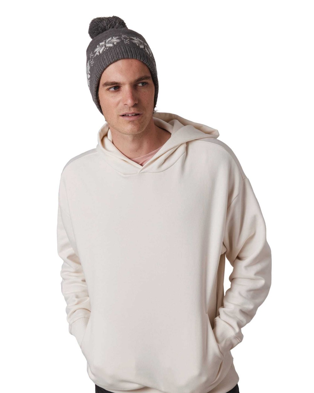 K-UP Weihnachtsstrickmütze mit Sternmuster Mützen personalisierbar