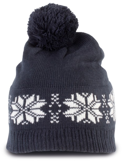 K-UP Bonnet de Noël tricoté motif étoiles /api/colors/bada278f-7cd4-4ee1-857c-a59632707566 personnalisable