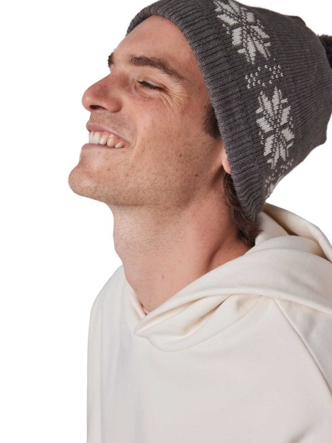 Bonnets à personnaliser K-UP Bonnet de Noël tricoté motif étoiles 