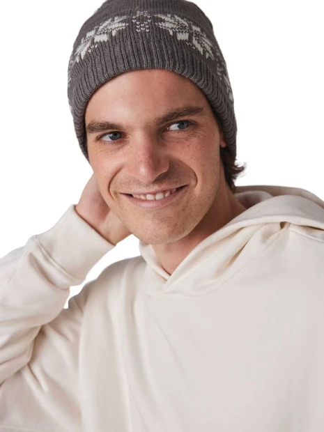 Bonnets à personnaliser K-UP Bonnet de Noël tricoté motif étoiles 