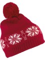 K-UP Bonnet de Noël tricoté motif étoiles  personnalisable