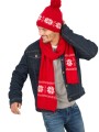 Bonnets à personnaliser K-UP Bonnet de Noël tricoté motif étoiles 