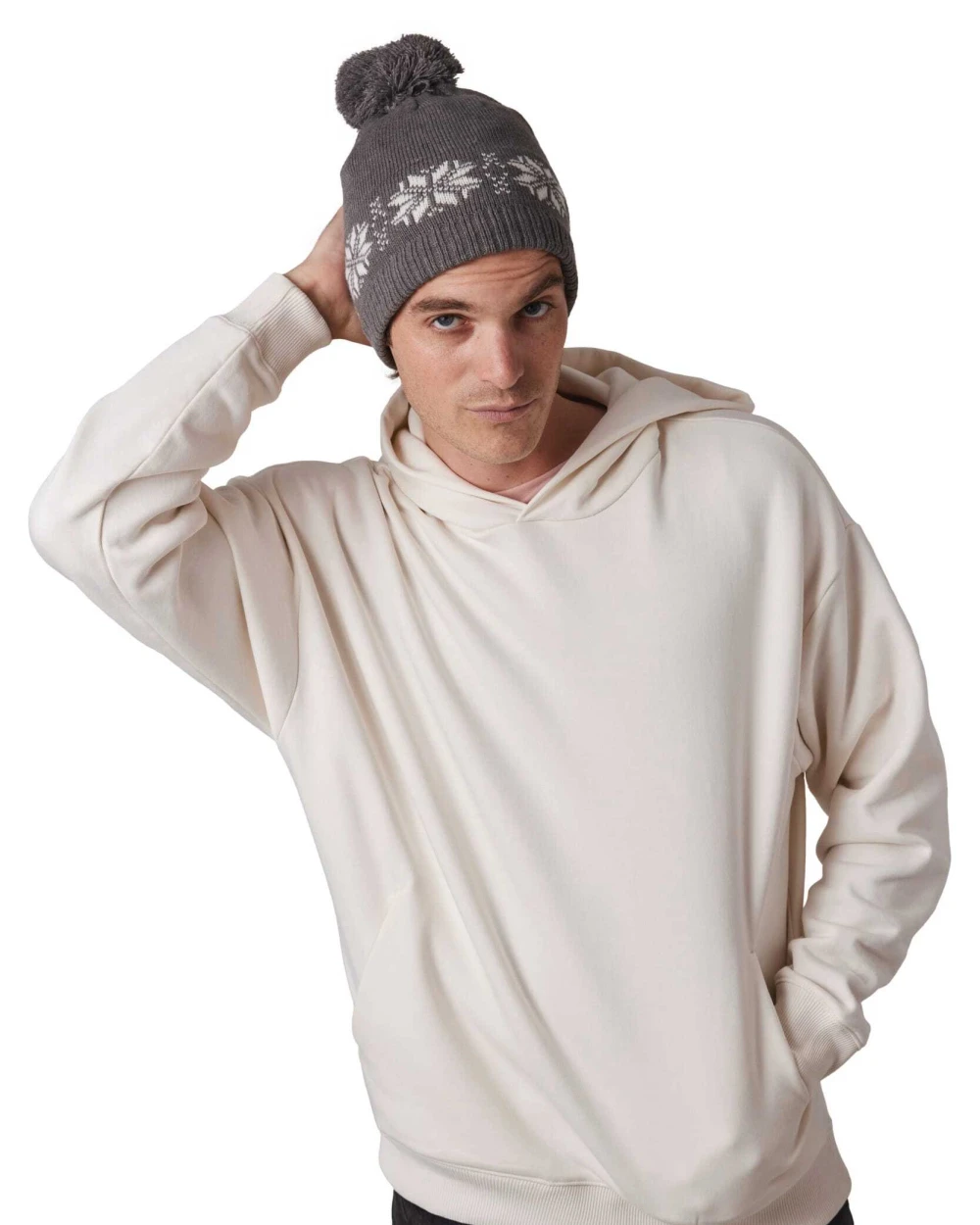 Bonnets personnalisable K-UP Bonnet de Noël tricoté motif étoiles
