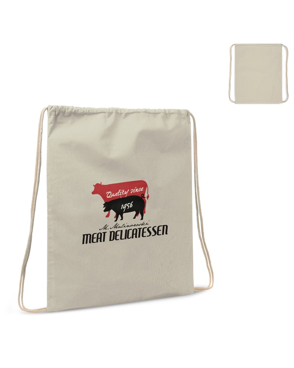 Tassen & Zakken 4DO Rugzak katoen OEKO-TEX® 140g/m² 35x45cm voor bedrukking &amp; borduring