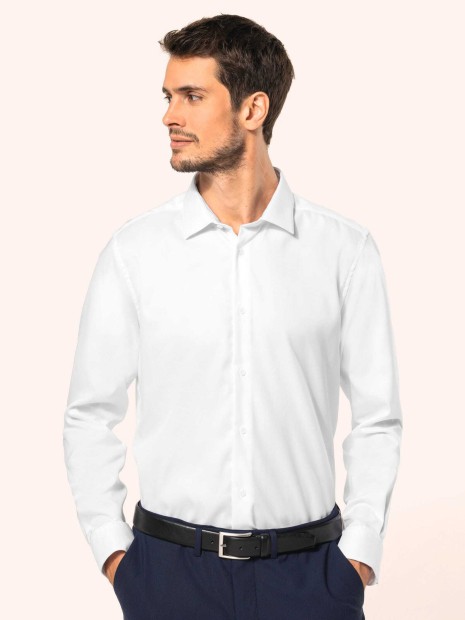 Chemises à personnaliser KARIBAN Chemise Oxford pinpoint manches longues homme 