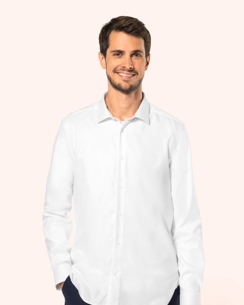Chemises personnalisable KARIBAN Chemise Oxford pinpoint manches longues homme