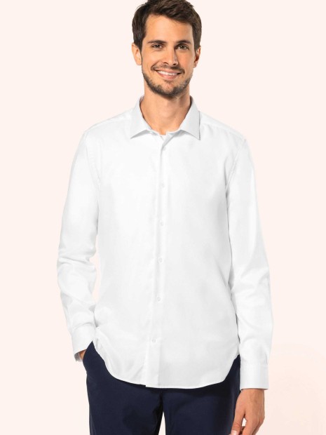 Chemises à personnaliser KARIBAN Chemise Oxford pinpoint manches longues homme 