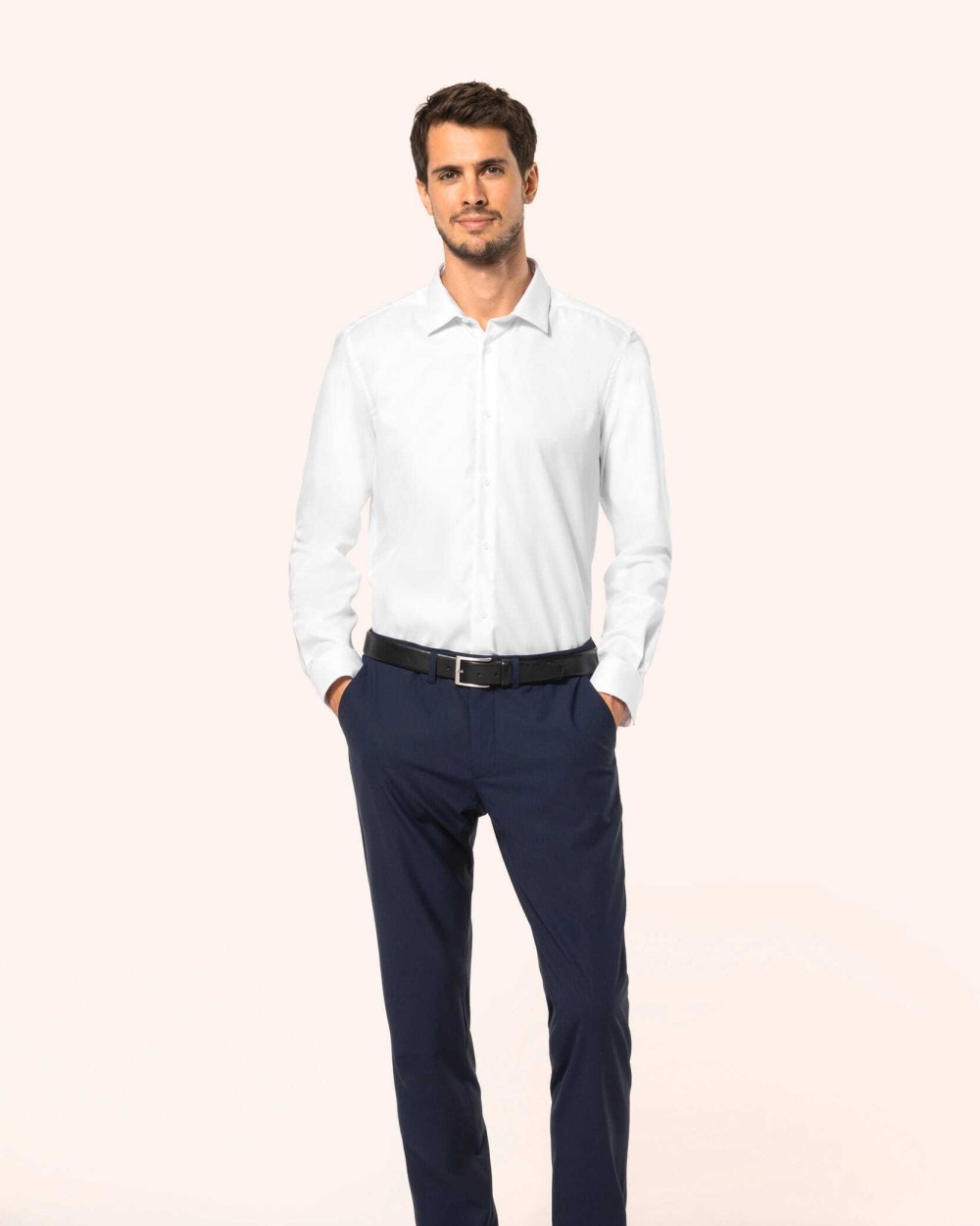 Chemises personnalisable KARIBAN Chemise Oxford pinpoint manches longues homme