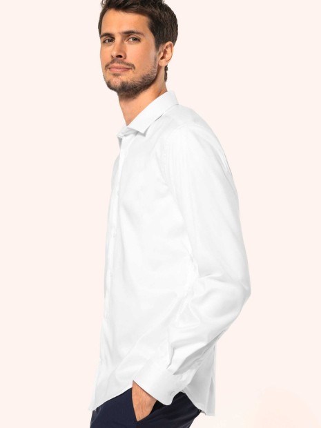 Chemises à personnaliser KARIBAN Chemise Oxford pinpoint manches longues homme 