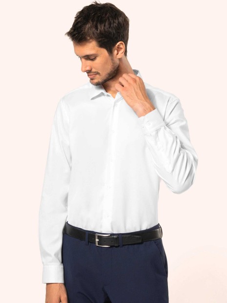 Chemises à personnaliser KARIBAN Chemise Oxford pinpoint manches longues homme 
