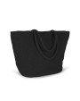 KIMOOD Shoppingtasche aus geflochtenen Jutefäden mit Strickstoff-Effekt Tote Bags personalisierbar