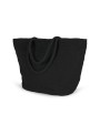 KIMOOD Shoppingtasche aus geflochtenen Jutefäden mit Strickstoff-Effekt Tote Bags personalisierbar
