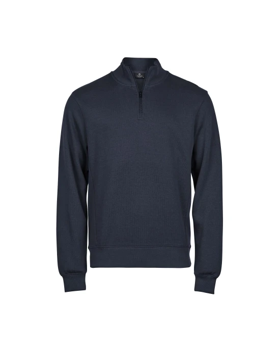 Sweat-shirts personnalisable Tee Jays RIBBED INTERLOCK HALF ZIP