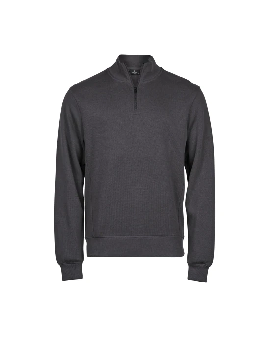 Sweat-shirts personnalisable Tee Jays RIBBED INTERLOCK HALF ZIP