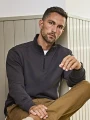 Sweat-shirts à personnaliser TEE JAYS RIBBED INTERLOCK HALF ZIP 