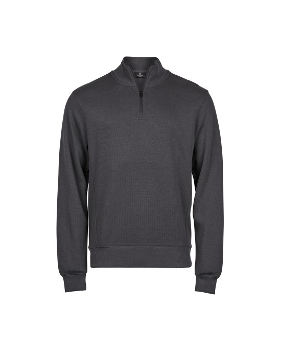 Sweat-shirts personnalisable Tee Jays RIBBED INTERLOCK HALF ZIP