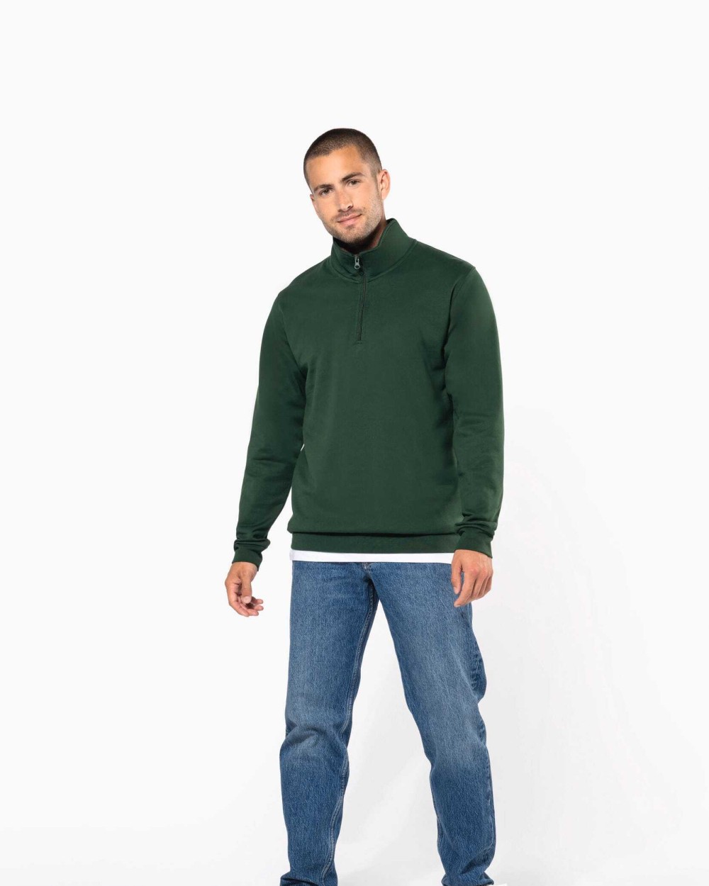Sweat-shirts personnalisable KARIBAN Sweat-shirt col zippé homme