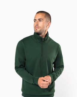 Sweat-shirt col zippé homme
