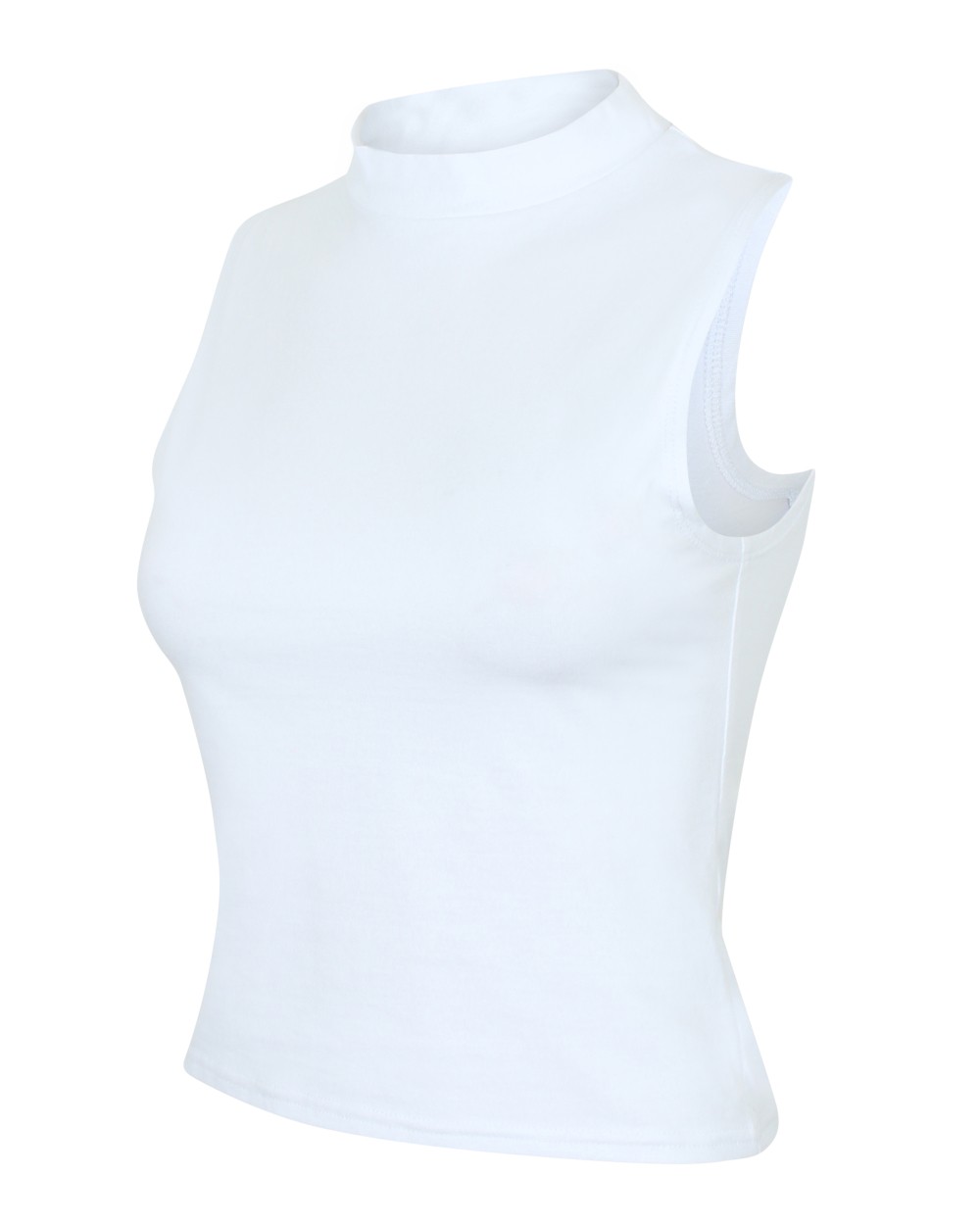 SKINNIFIT Women`s High Neck Crop Vest T-Shirts personalisierbar