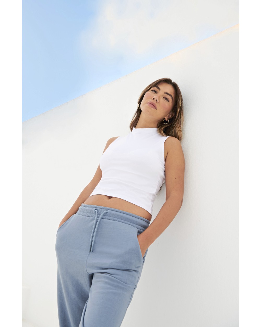 T-shirts SKINNIFIT Women`s High Neck Crop Vest voor bedrukking &amp; borduring