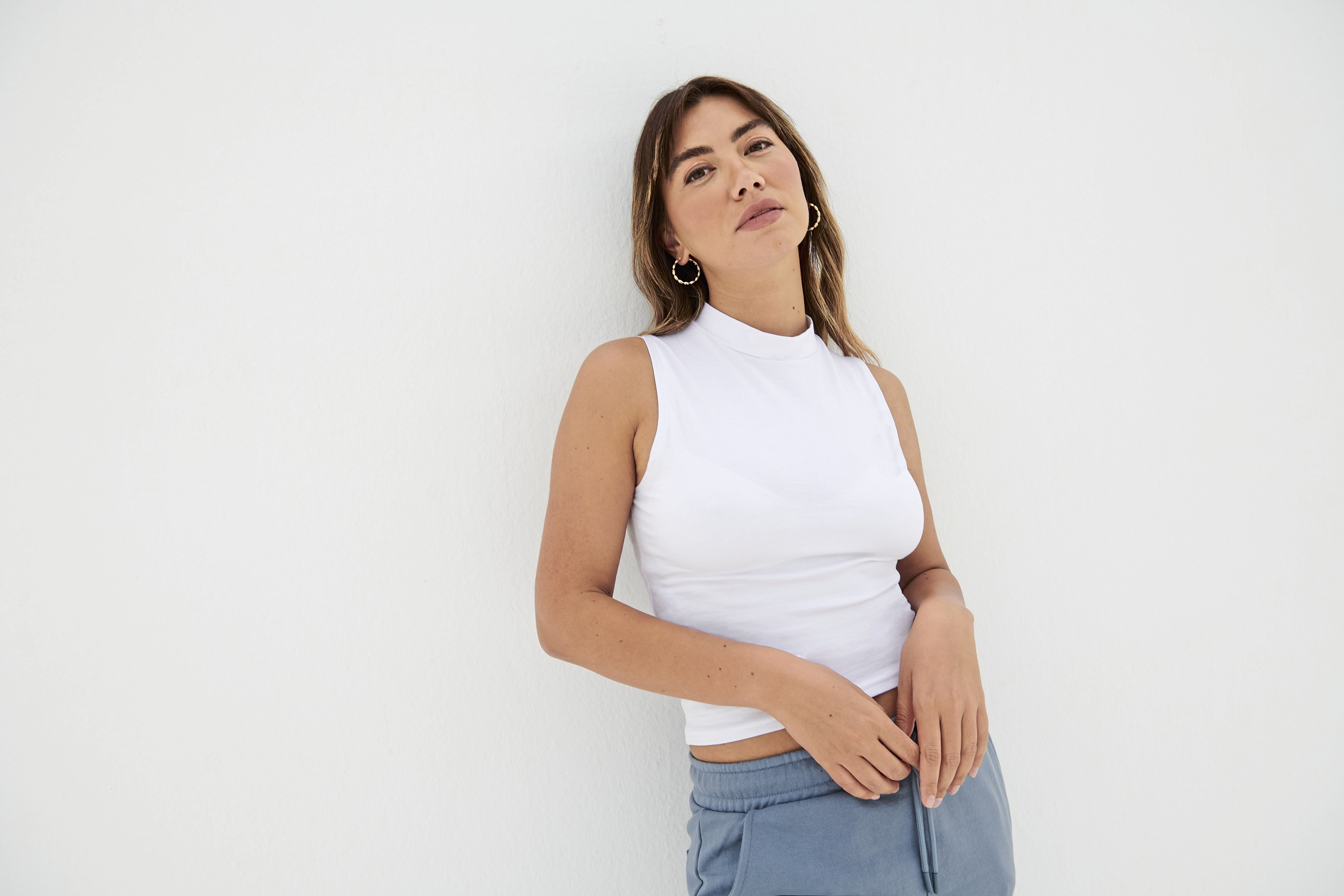 T-Shirts personnalisable SKINNIFIT Women`s High Neck Crop Vest