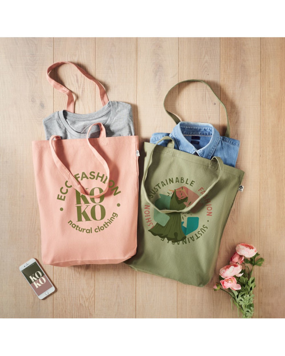 Sacs & Bagagerie personnalisable 4DO Sac shopping en toile 270 gr/m