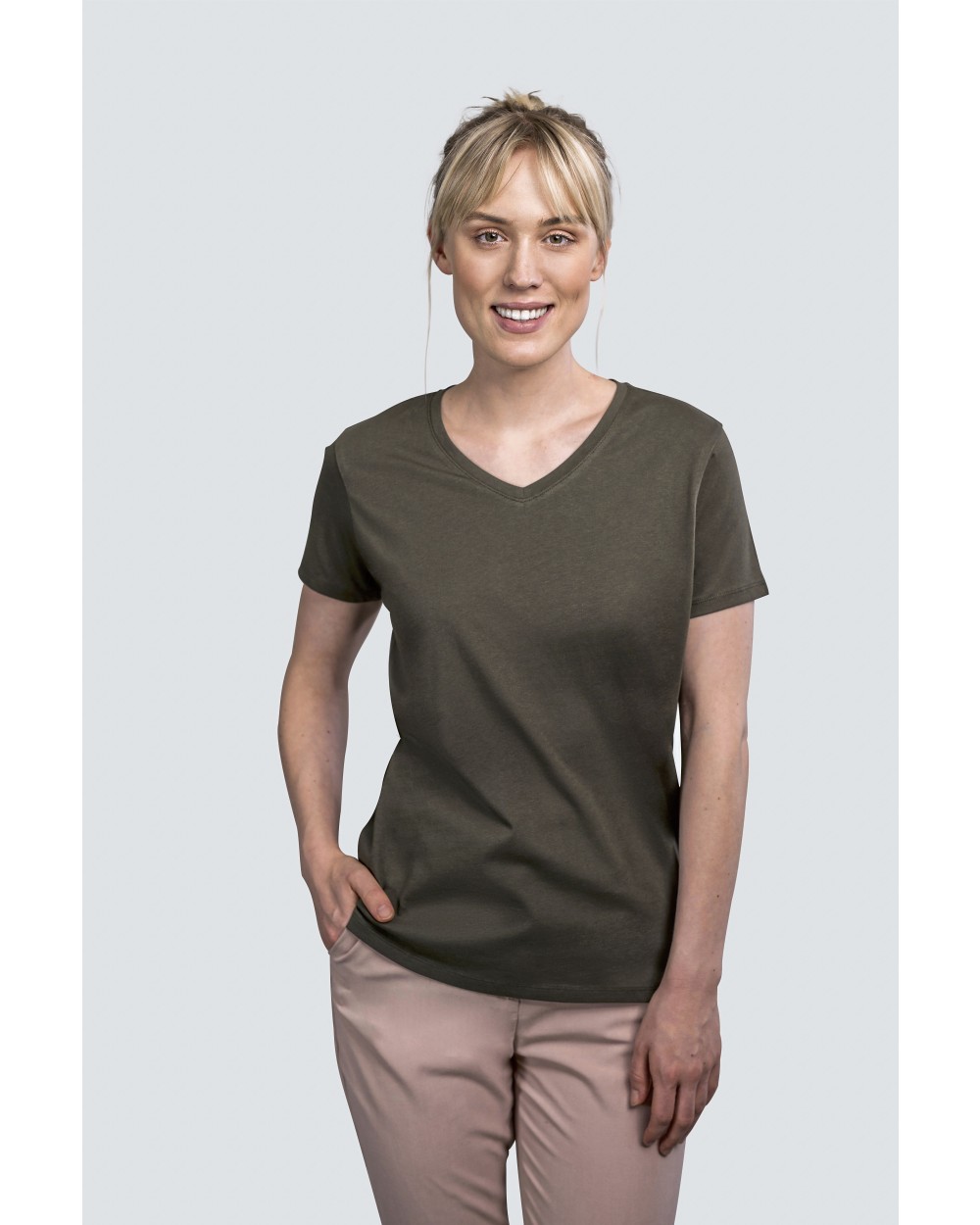 T-shirts HRM Women´s Luxury V-Neck Tees voor bedrukking &amp; borduring