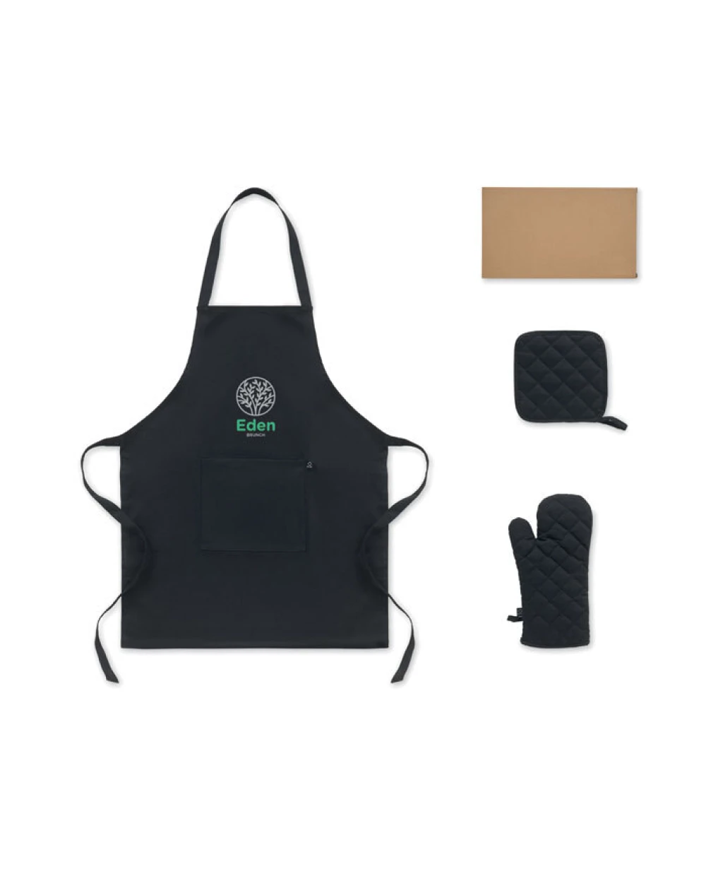 4DO Küchen-Set recy. Baumwolle Schürzen personalisierbar