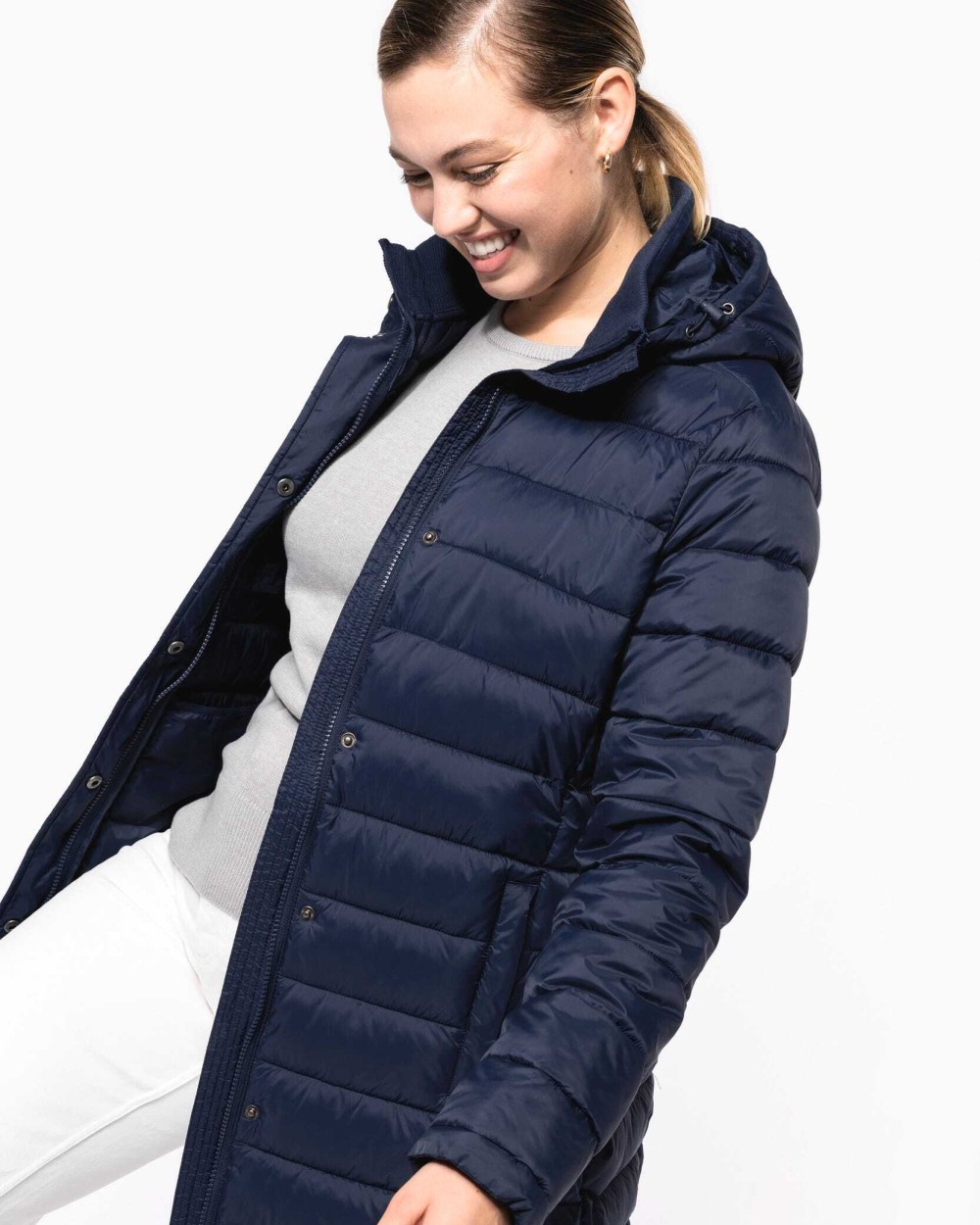 Vestes personnalisable KARIBAN Parka doudoune légère à capuche femme