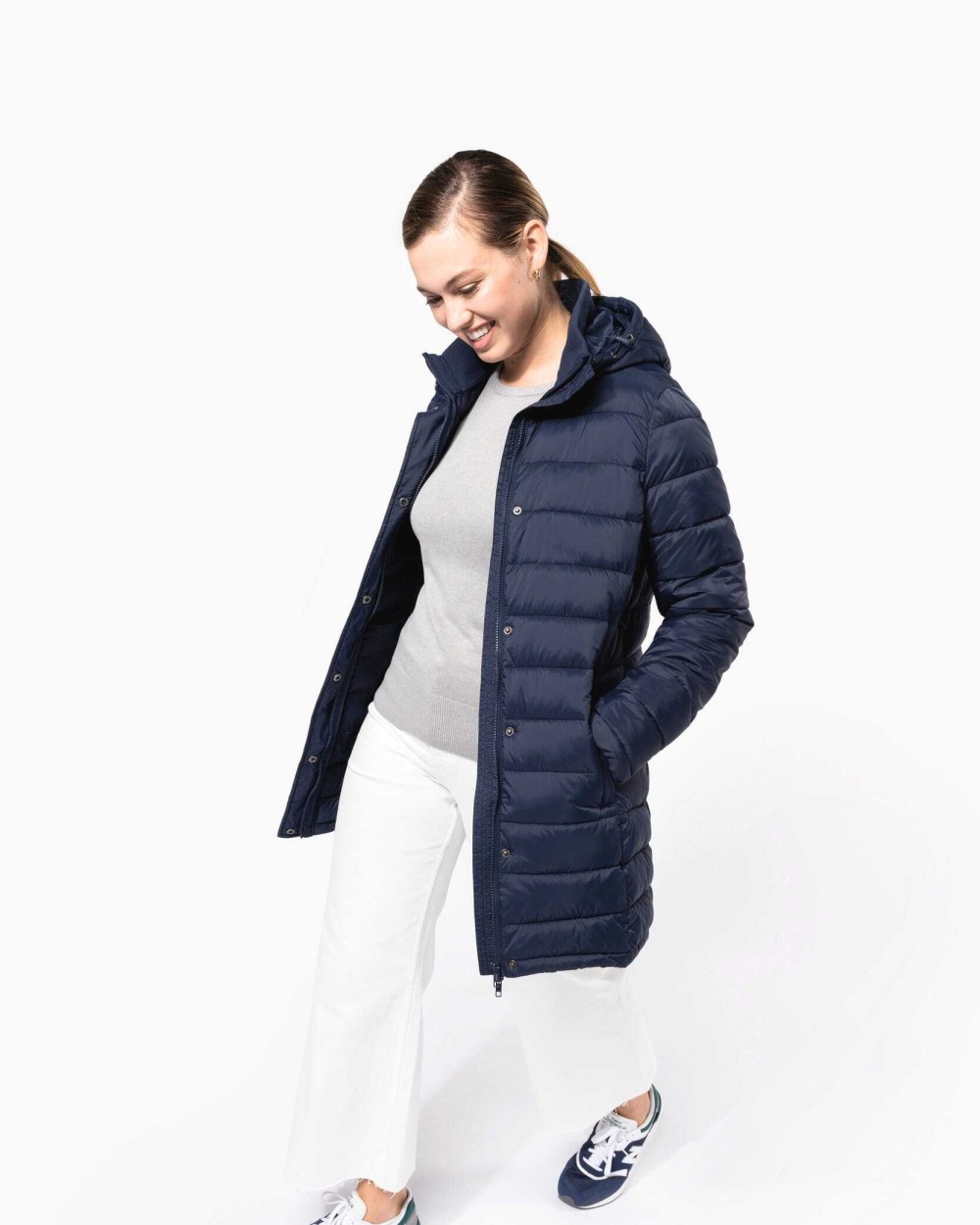 Vestes personnalisable KARIBAN Parka doudoune légère à capuche femme