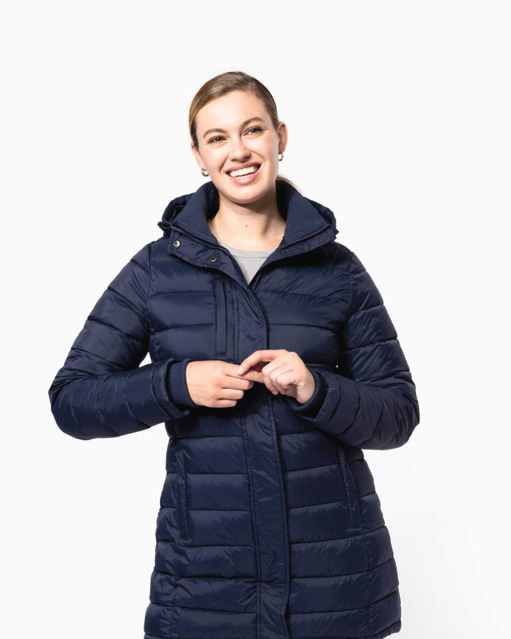 Vestes personnalisable KARIBAN Parka doudoune légère à capuche femme
