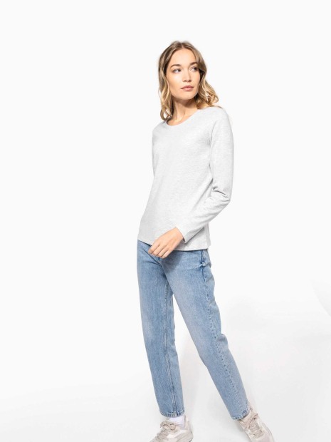 T-Shirts à personnaliser KARIBAN T-shirt col rond manches longues femme 