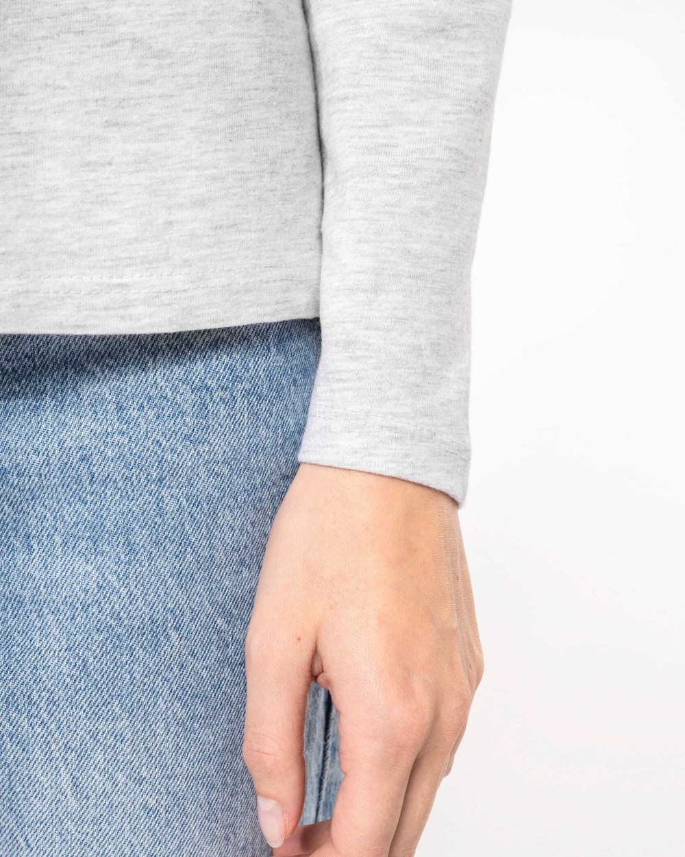 KARIBAN Damen-Langarmshirt mit Rundhalsausschnitt T-Shirts personalisierbar