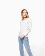 T-shirts KARIBAN Dames T-shirt ronde hals lange mouwen voor bedrukking &amp; borduring