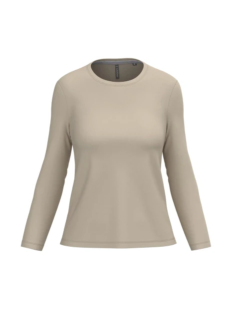 KARIBAN T-shirt col rond manches longues femme /api/colors/1d539d1a-76f0-4132-93c4-8034fe18b1e9 personnalisable