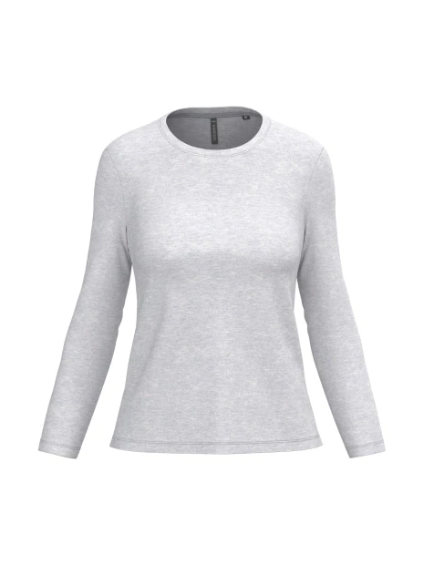 KARIBAN T-shirt col rond manches longues femme /api/colors/4a891c91-7426-40ec-9f86-8674f2899954 personnalisable