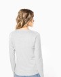 T-shirts KARIBAN Dames T-shirt ronde hals lange mouwen voor bedrukking &amp; borduring