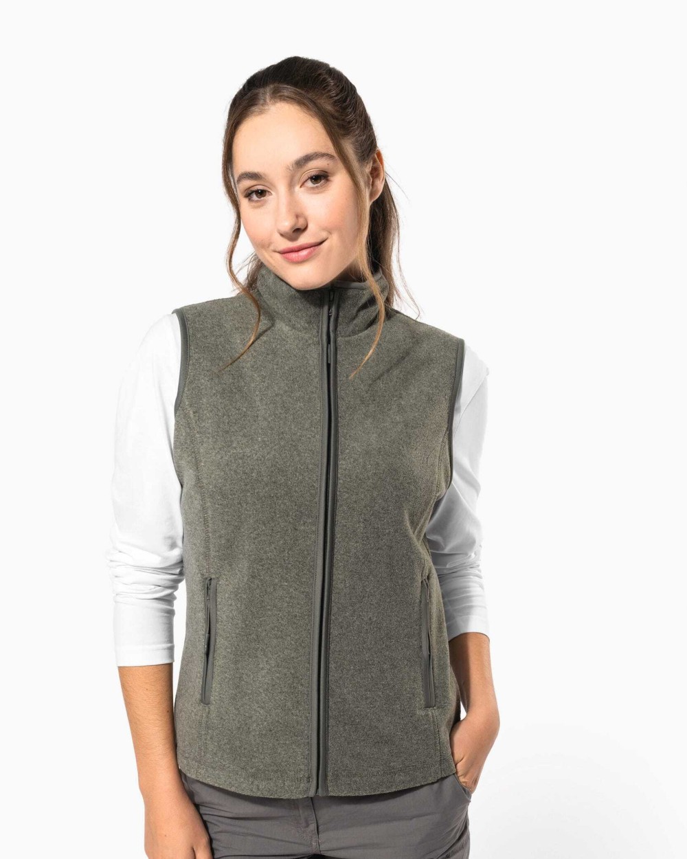 Laines polaires personnalisable KARIBAN Bodywarmer micropolaire femme